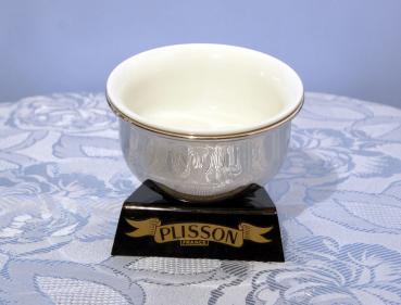 Plisson Rasierschale mit Porzellaneinsatz